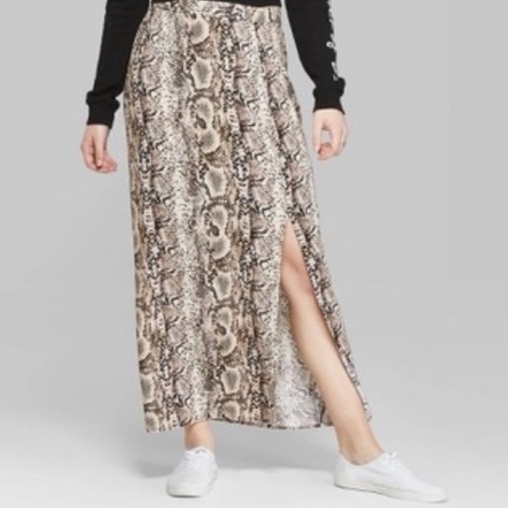 WILD FABLE Snakeskin Skirt